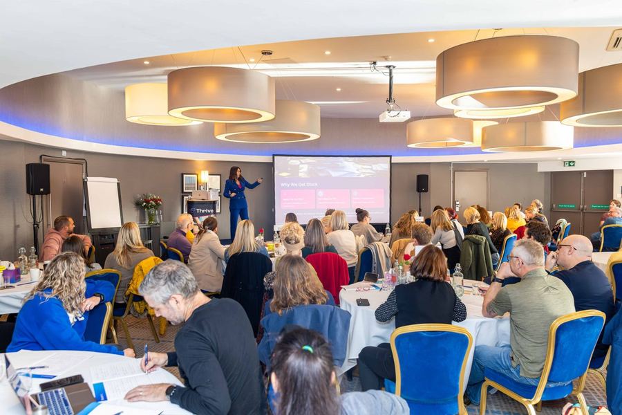 Katie Bell coaching clinic owners at a Thrive strategy day