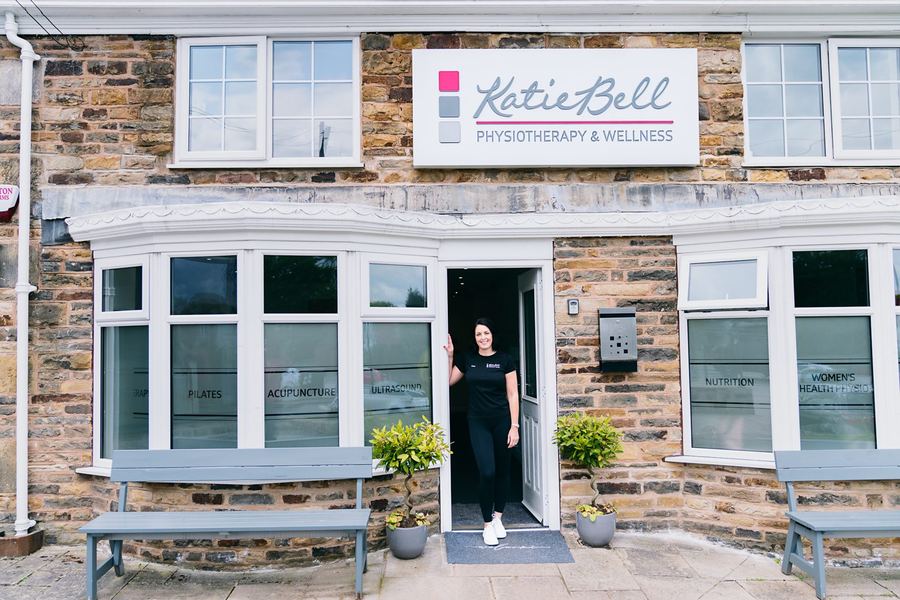 Katie Bell outside her physiotherapy and wellness clinic